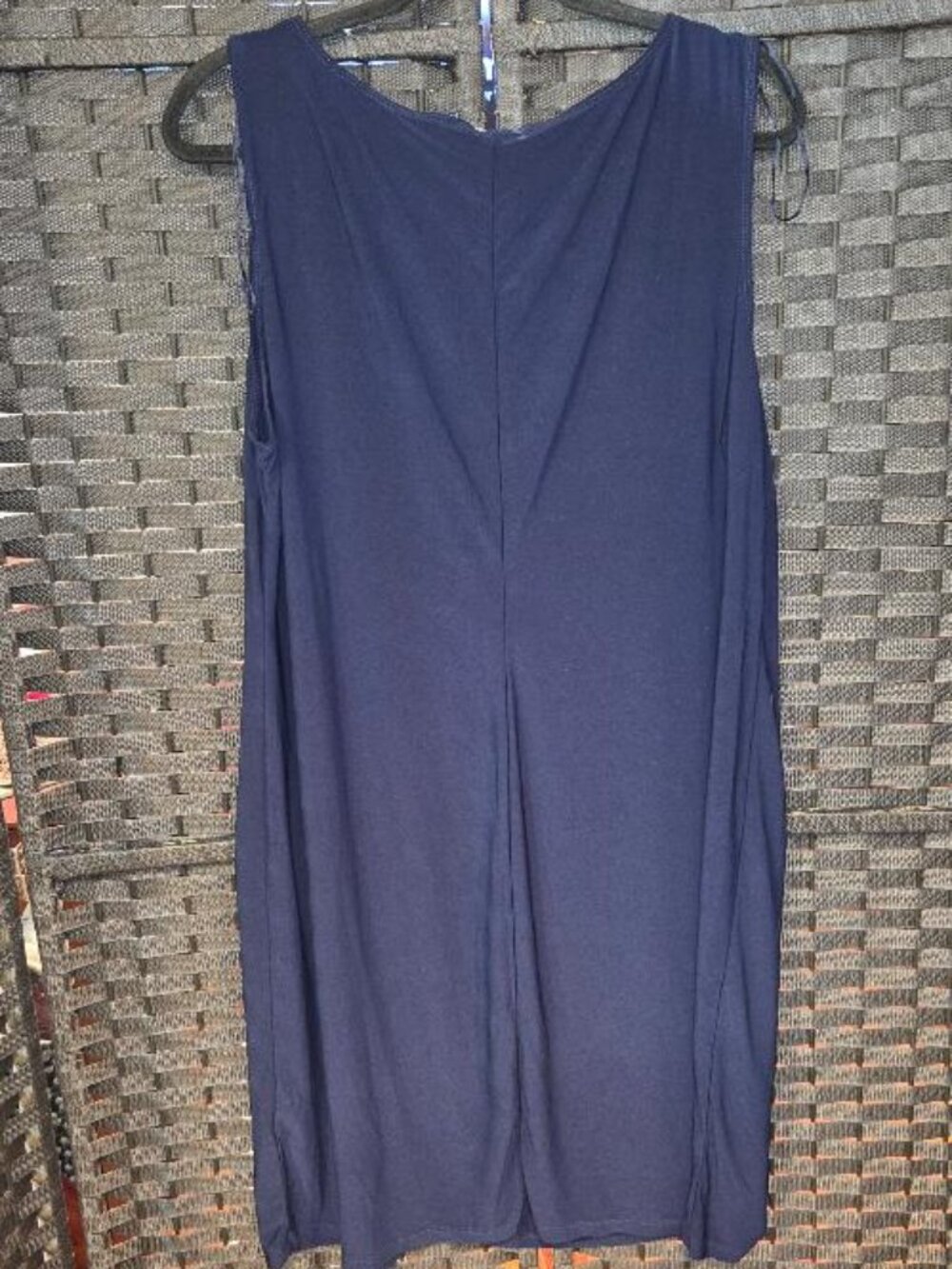 R&M Richards Plus Size Navy and Taupe 2 Piece Jacket Dress Set - Picture 4 of 9